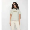 Baumwoll-T-Shirt mit kursivem Logo im Karomuster