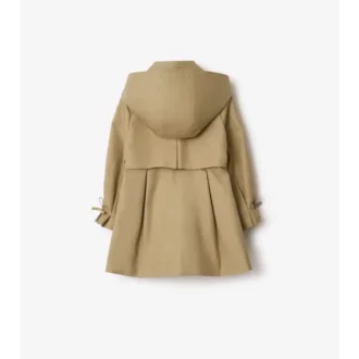 Baumwoll-Trench Coat mit Kapuze