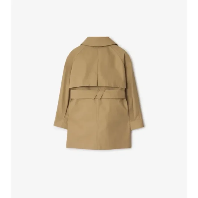 Baumwoll-Trench Coat mit Kapuze