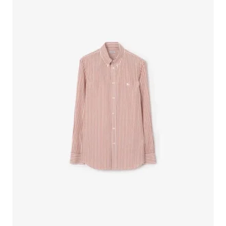 Baumwollhemd mit Streifen in schmaler Passform