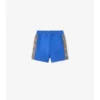 Baumwollshorts mit Karobordüre