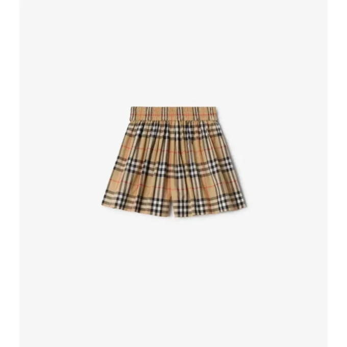 Baumwollshorts mit Karomuster