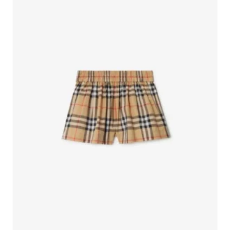 Baumwollshorts mit Karomuster