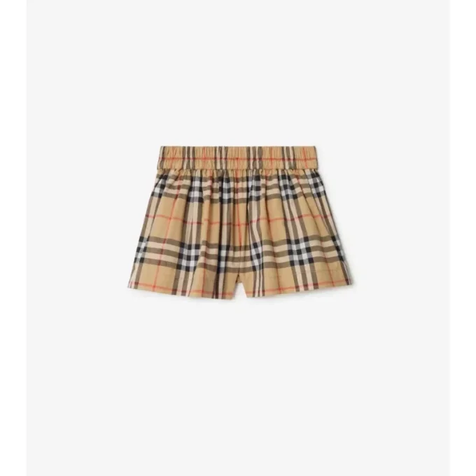 Baumwollshorts mit Karomuster