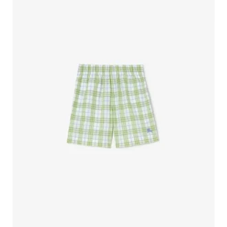 Baumwollshorts mit Karomuster