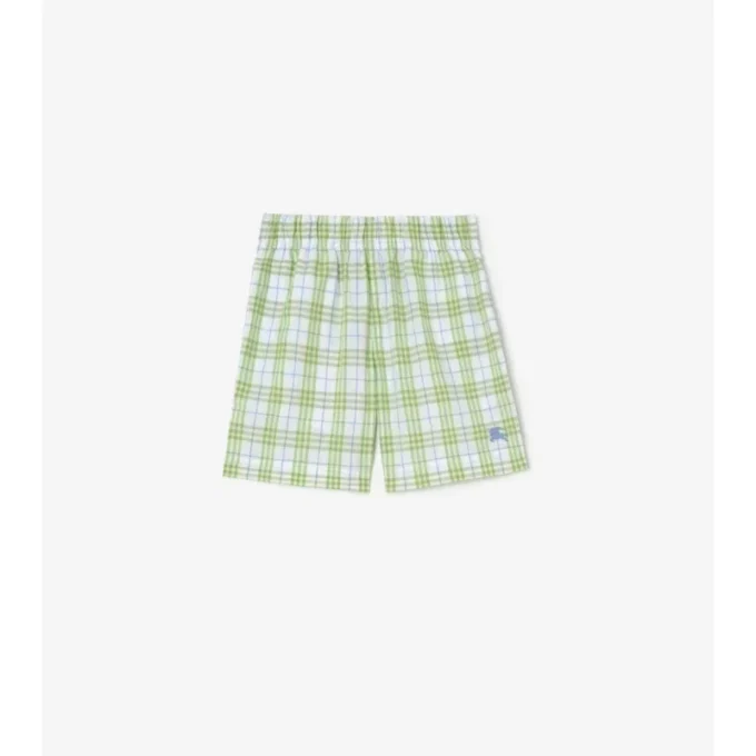 Baumwollshorts mit Karomuster