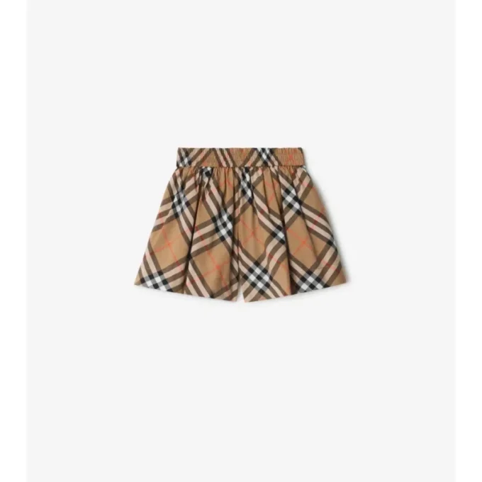 Baumwollshorts mit Karomuster