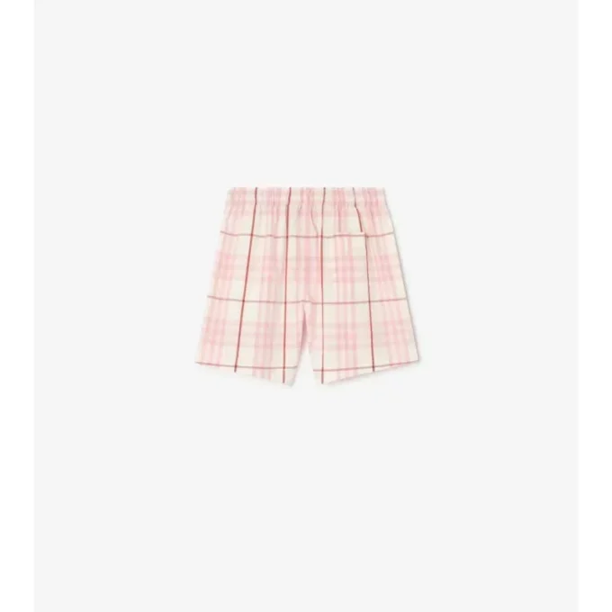 Baumwollshorts mit Karomuster