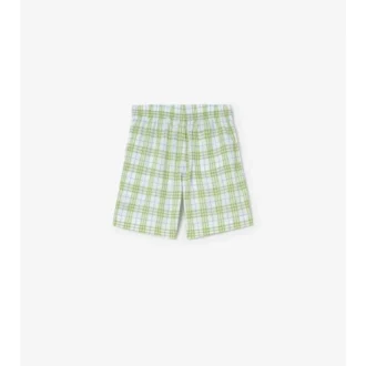Baumwollshorts mit Karomuster