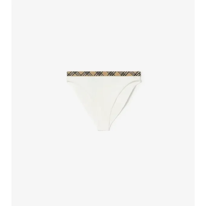 Bikini-Slip mit Karobordüre