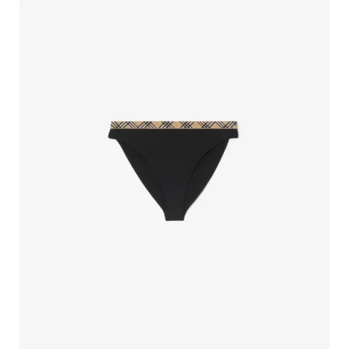 Bikini-Slip mit Karobordüre