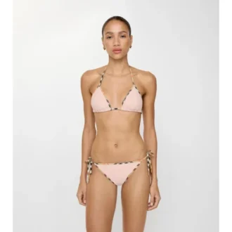 Bikini-Slip mit Karobordüre