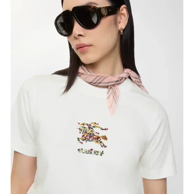 Blumiges EKD-T-Shirt aus Baumwolle