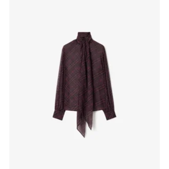 Bluse aus Seide mit Karomuster