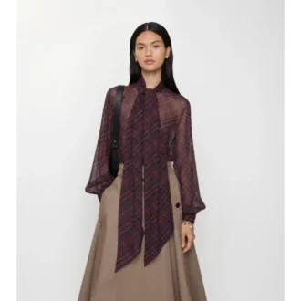 Bluse aus Seide mit Karomuster
