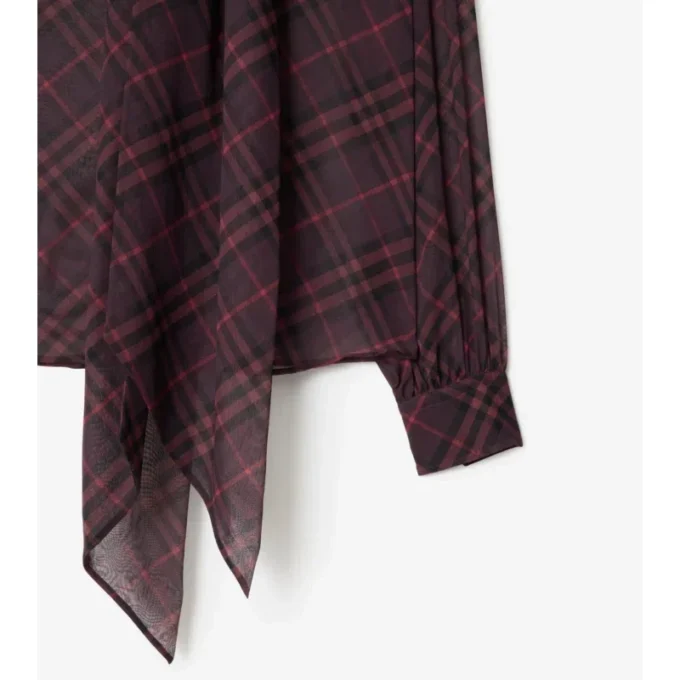 Bluse aus Seide mit Karomuster