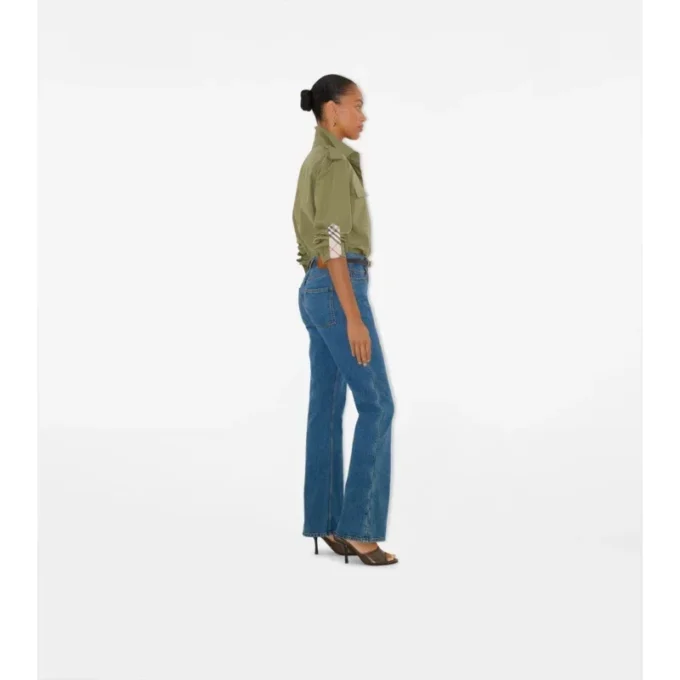 Bootcut-Jeans mit hoher Leibhöhe