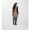 Bouclé-Kleid aus Wollmischung mit Karomuster