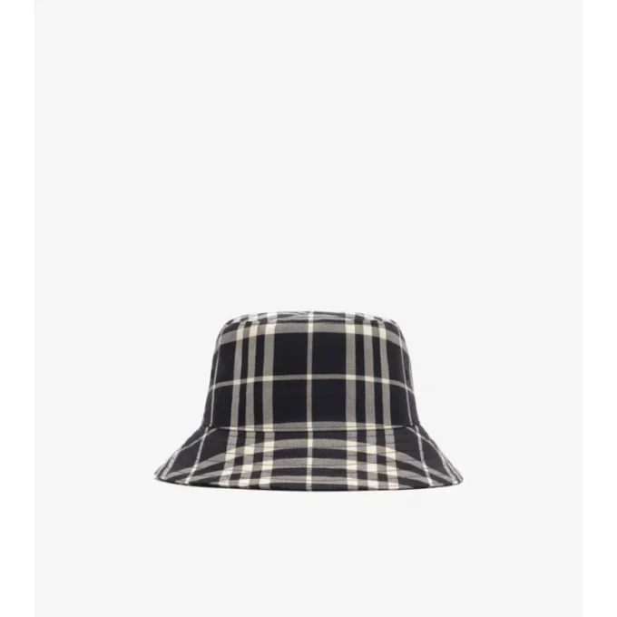 Bucket Hat aus Baumwolle mit Karomuster
