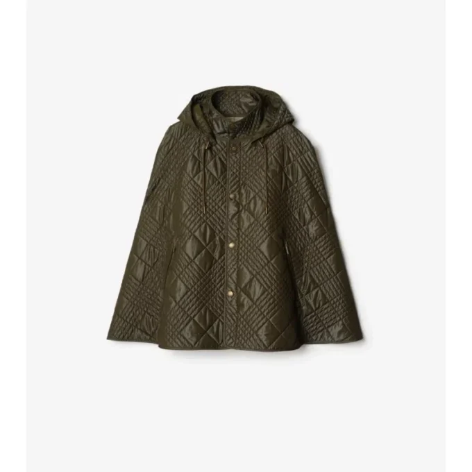 Cape aus Nylonmischung mit Micro-Check-Stich
