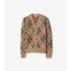 Cardigan aus Woll-Mohair-Mischung mit Karomuster
