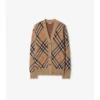 Cardigan aus Wolle-Mohair-Mischung mit Karomuster