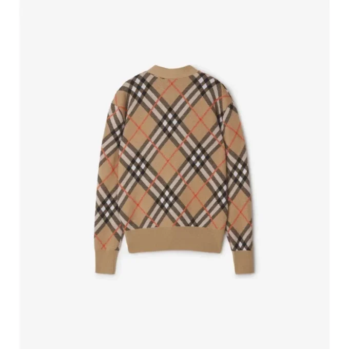 Cardigan aus Wolle-Mohair-Mischung mit Karomuster