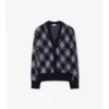 Cardigan aus Wollmischung mit Karomuster