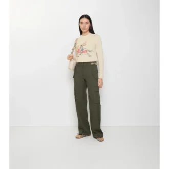 Cargohose aus Gabardine mit Karobeschlägen