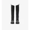 Cavalier-Stiefel mit Absatz aus Leder