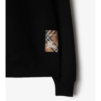 Check Label Baumwoll-Sweatshirt