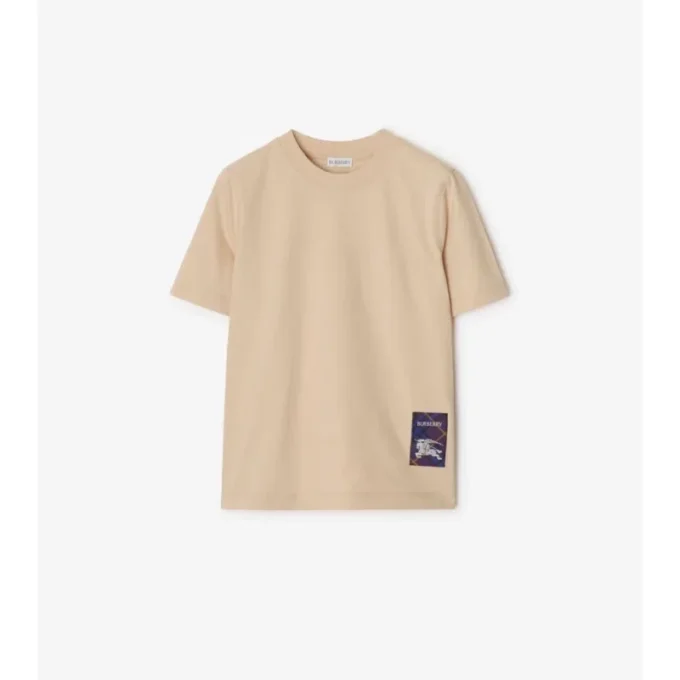 Check Label Baumwoll-T-Shirt