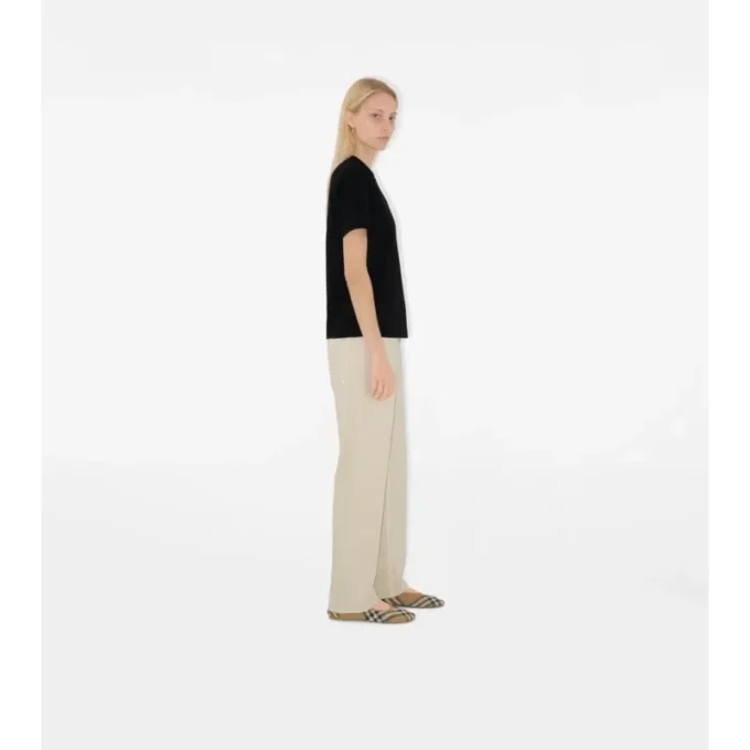 Check Label Baumwoll-T-Shirt