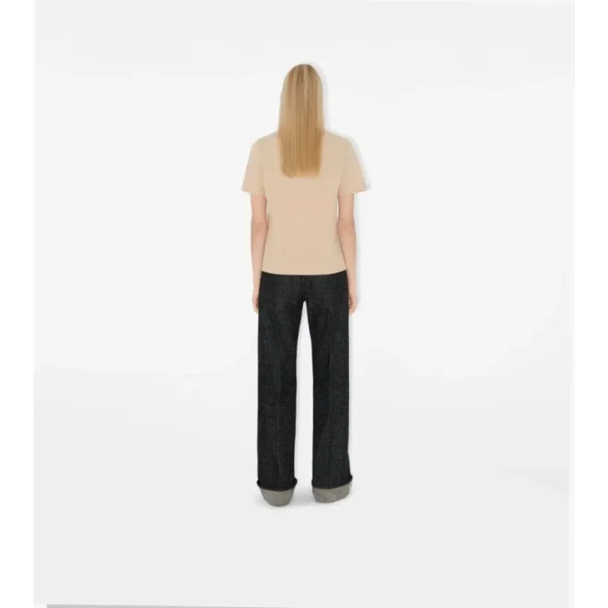 Check Label Baumwoll-T-Shirt