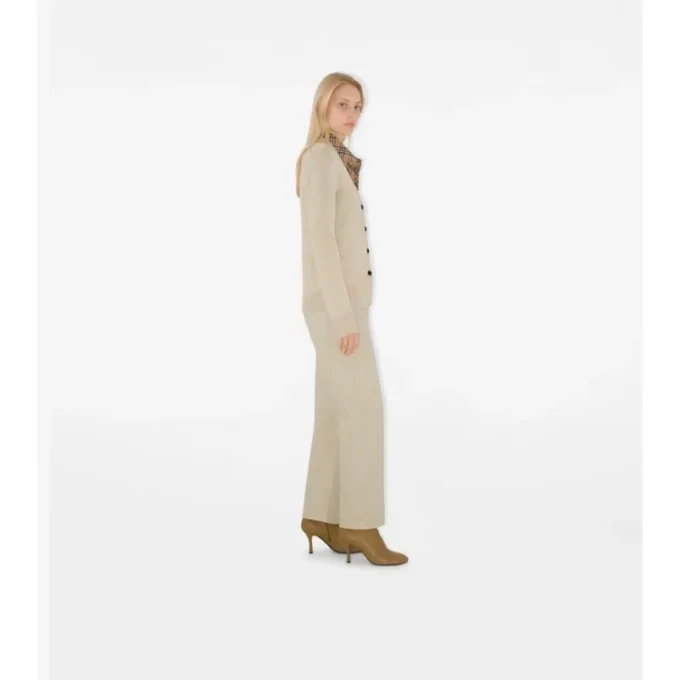 Check Label Wollcardigan