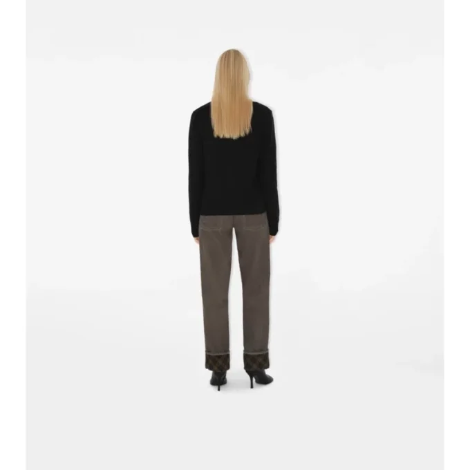 Check Label Wollcardigan
