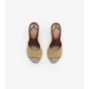Check Leather Potter Mules 
