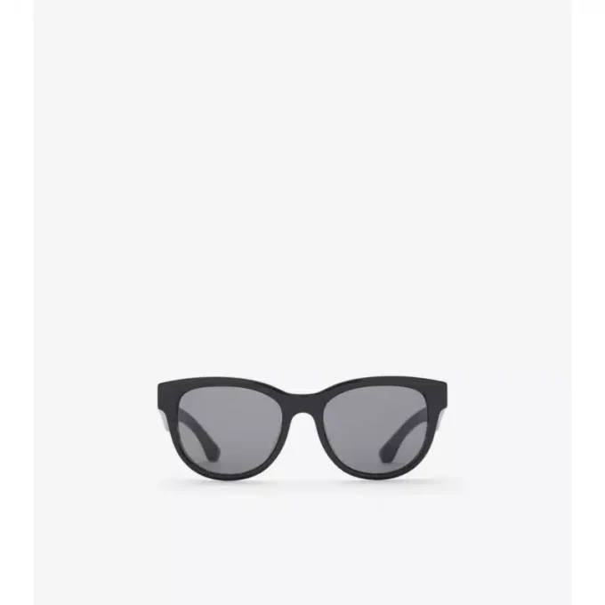 Check-Sonnenbrille mit rundem Rahmen