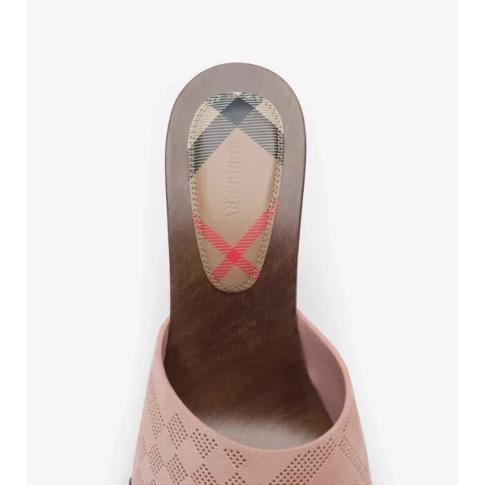 Check Suede Potter Mules 