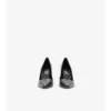 Dame High Pumps aus Leder mit Karomuster
