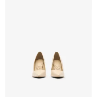 Dame High Pumps aus Leder mit Karomuster