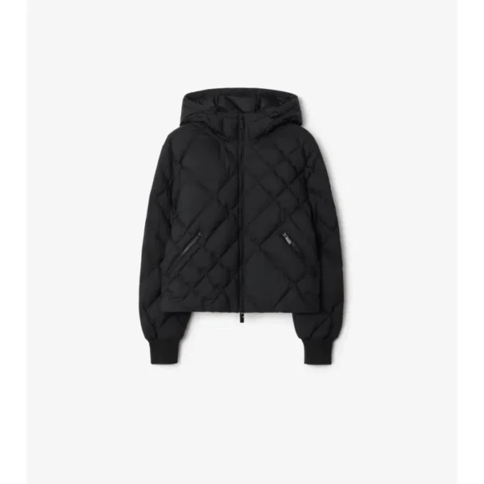 Delley Pufferjacke aus Nylon mit Karomuster
