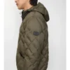 Doversgreen-Daunenjacke aus Nylon mit Karomuster