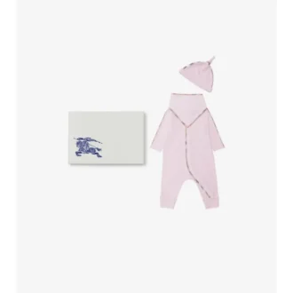Dreiteiliges Baby-Geschenkset aus Stretch-Baumwolle