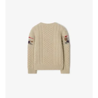 EKD Aran-Strickpullover aus Wolle und Kaschmir