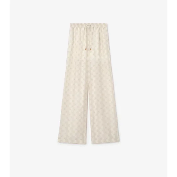 EKD Seiden-Pyjama-Hose mit Schachbrettmuster