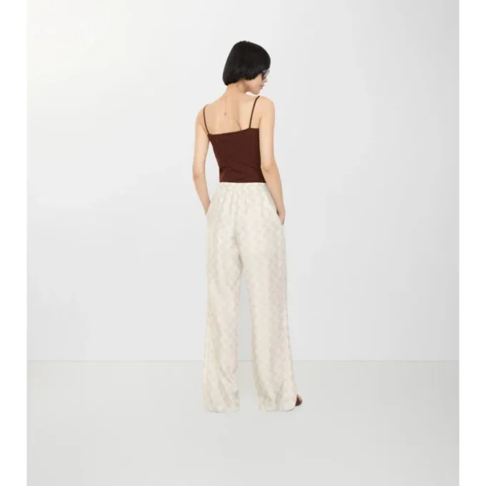EKD Seiden-Pyjama-Hose mit Schachbrettmuster