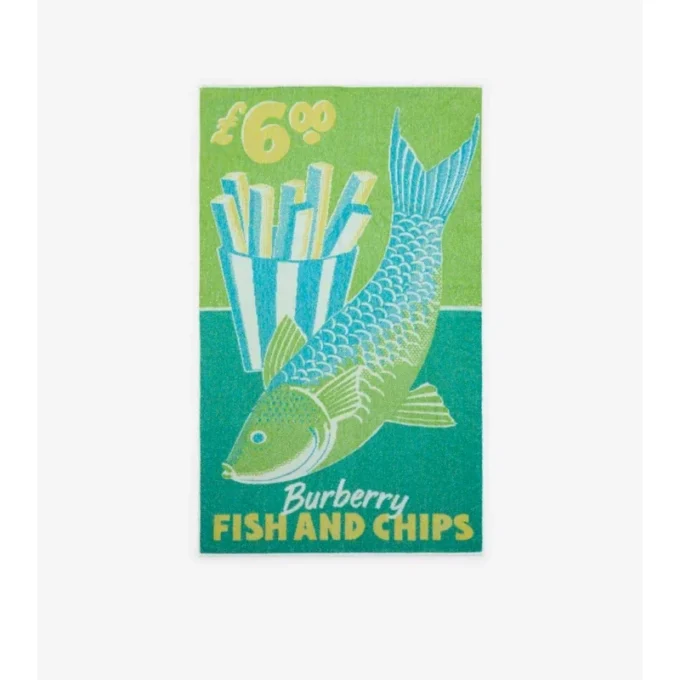 Fish and Chips Baumwollhandtuch