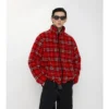 Fleece aus Woll-Kaschmir-Mischung mit Karomuster