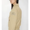 Gabardine-Jacke mit Lammfellkragen